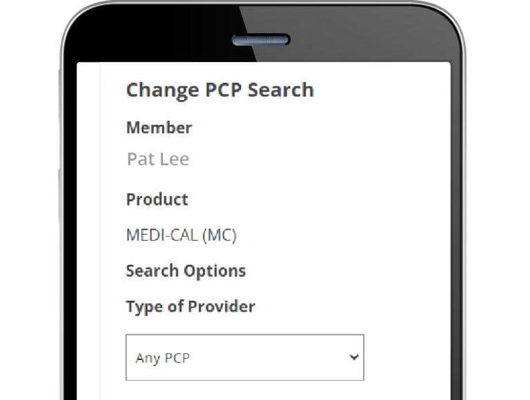 Mobile Member Portal Change PCP