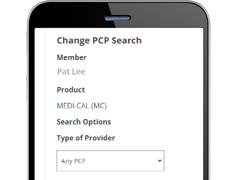 Mobile Member Portal Change PCP